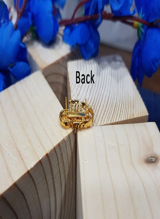 Mohan Shoppe Golden Scorpio Small Designer Brooch Without Pin for Sherwani Coats Saree Blazers etc. Package of 1 piece - Image 4
