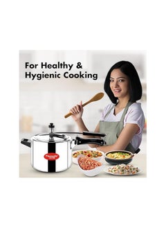 BUTTERFLY Butterfly Orchid 6 Litres Pressure Cookers | Inner Lid | Superior Stainless Steel | Induction & Gas Stove Compatible | ISI Certified | 5 Years Manufacturer's Warranty | Silver  - Image 4