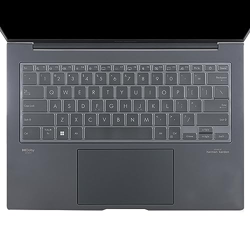 Saco Laptop Keyboard Protector Cover Compatible with 2024 ASUS Zenbook 14 OLED UX3405MA | ASUS Zenbook Duo OLED (2024) UX8406MA Series 14 Inch Laptop - Transparent - Image 1