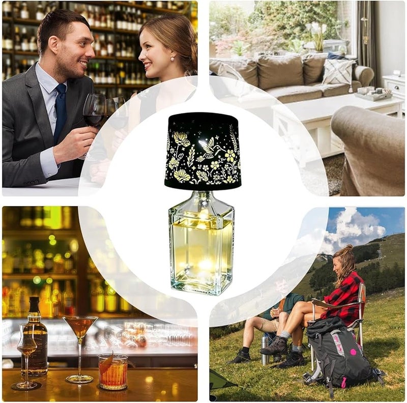 2025 New 3 Color Stepless Dimming Wireless Bottle Lamp Rechargeable Solar Powered Waterproof for Outdoor Garden Camping Home Decor - Image 4