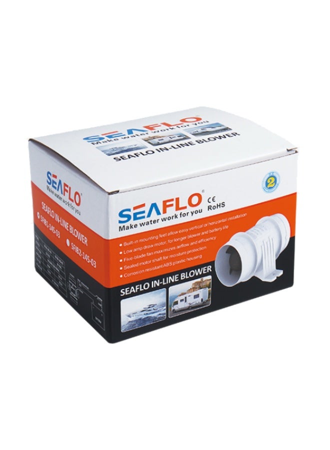 SEAFLO 3″ 145CFM in-Line Bilge Blower Fan for Marine/Ventilation/RV - Image 3