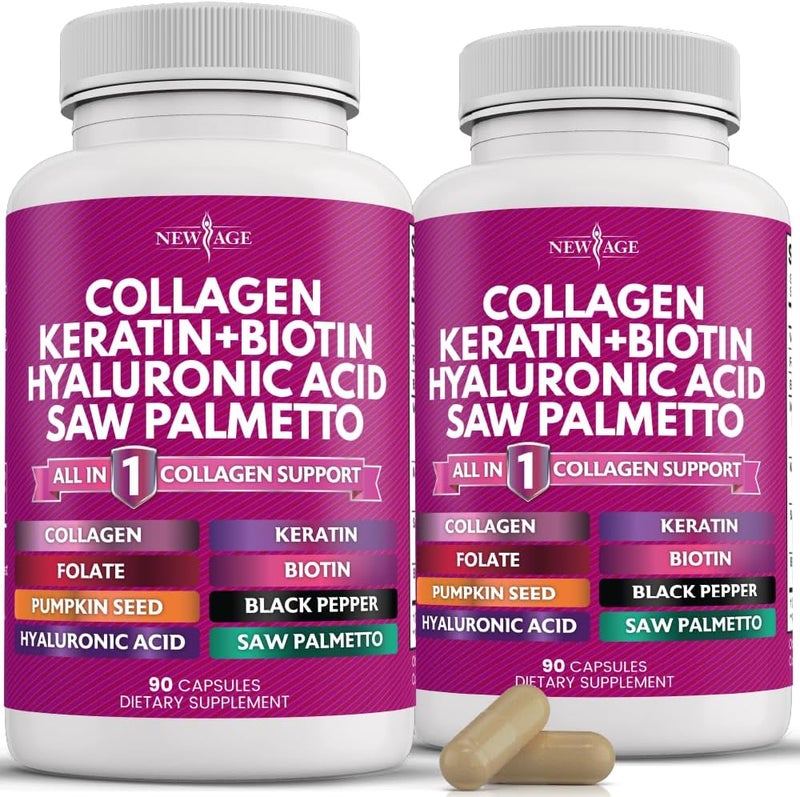 New Age Collagen Capsules with Biotin and Keratin for Women - Image 1