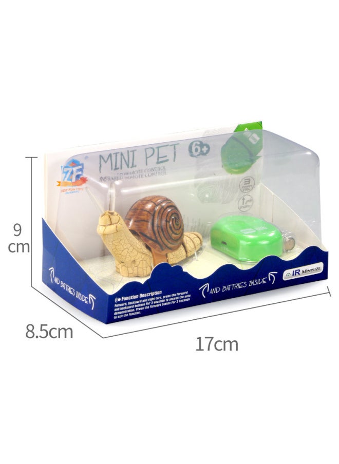 Simulation Infrared Remote Control Small Snail 7701 Trick Insects With Lights Electric Children's Model Toys-Color:HS-7701 Desert Ash  - Image 3