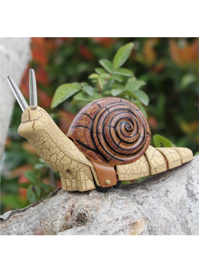 Simulation Infrared Remote Control Small Snail 7701 Trick Insects With Lights Electric Children's Model Toys-Color:HS-7701 Desert Ash  - Image 2
