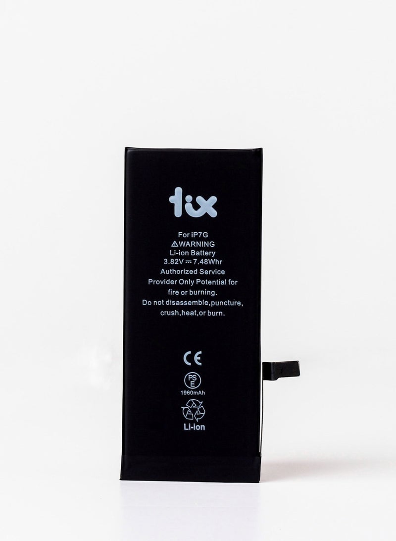 تكس بطارية بديلة لجهاز ايفون 7 من تيكس، ليثيوم ايون بوليمر 1960mAh / 7.48 واط في الساعة، اسود - Image 1