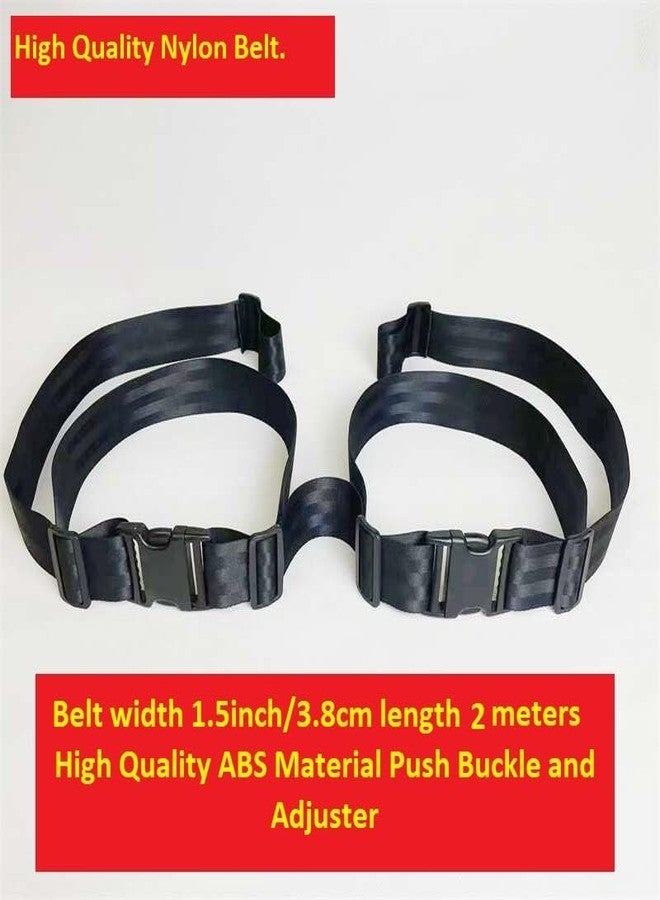 Icony Baby Safety Belt, Secure Your Little One/Twins Everywhere 1.5"X1.7Meter Adjustable 1 Pack (Black, Twin) - Image 3