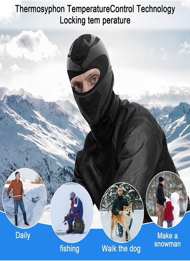 Generic - Unisex Winter Cycling Balaclavas, Thermal Fleece Windproof Breathable Full Face Mask, Ski Mask, Motorcycle Neck Warmer, Fits Helmets for Outdoor Sports - Image 1