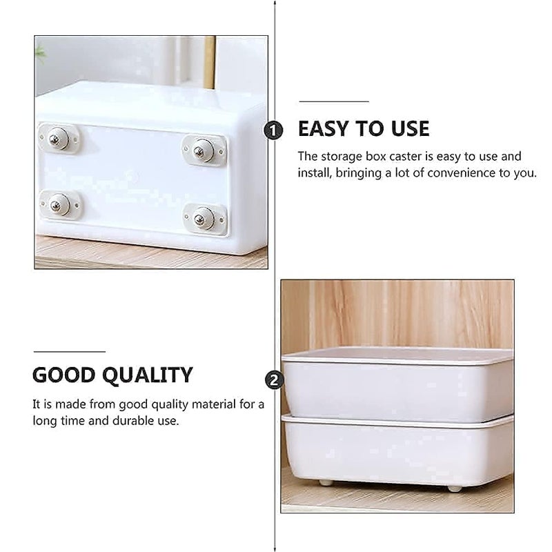 PH BROTHER 16 Pcs Mini Swivel Casters WheelsStainless Steel Self Adhesive360 Degree Rotation PulleyUniversal Wheels At The Bottom Of The Storage BoxStorage Wheels Cooker Air Fryer - Image 5