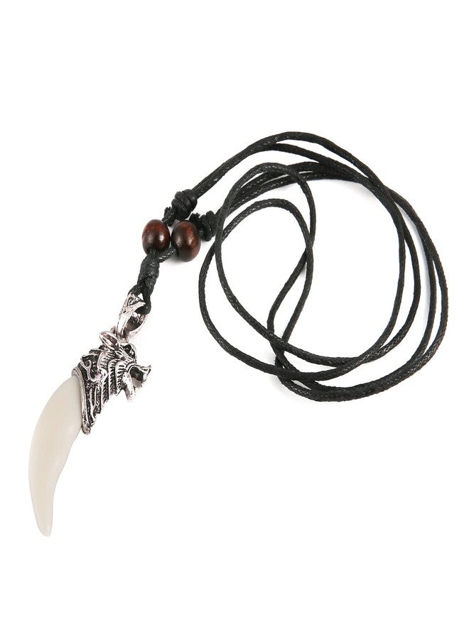STWTR Wolf Headband Teeth Viking Necklace Indiana Teeth Tribe Jewelry Pendant Necklace - Image 5