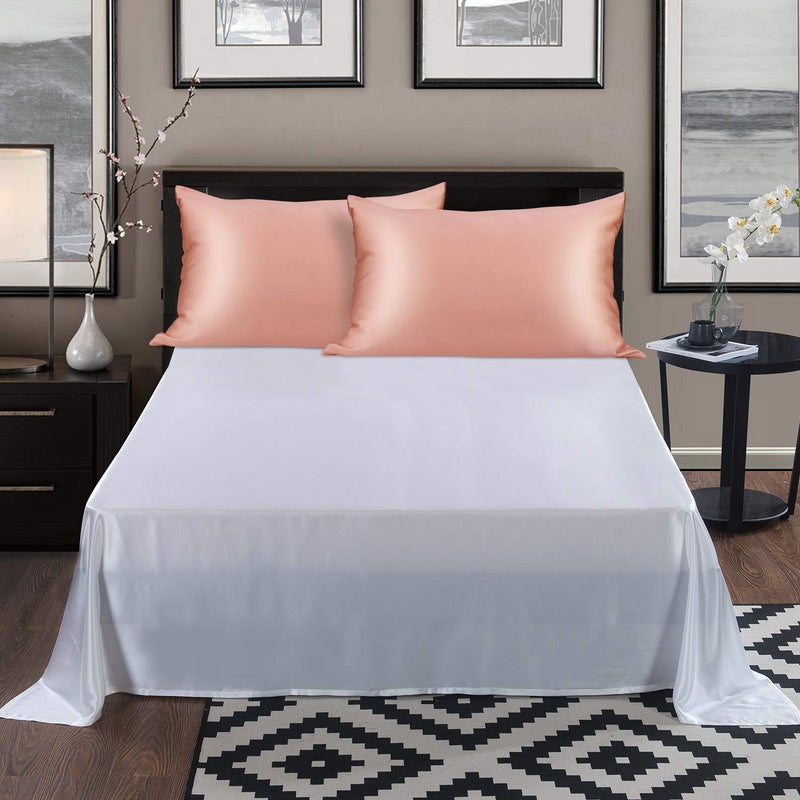 ALASKA BEAR Natural Silk Pillowcase, Hypoallergenic, 19 Momme, 600 Thread Count 100 Percent Mulberry Silk, Queen Size with Hidden Zipper (1, Dusty Pink) - Image 5