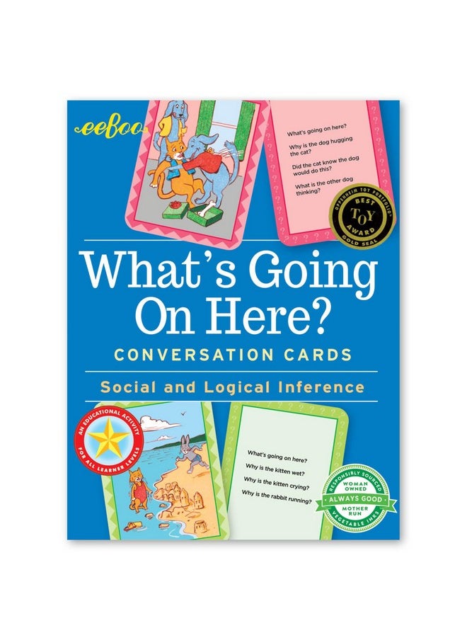 eeboo eeBoo: What's Going on Here? Conversation Flashcards, Develops Empathy Through Friendly Illustrations of Social Situations, Develop Social and Emotional Intelligence, for Ages 3 and up  - Image 2