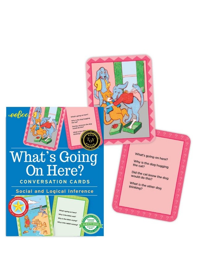 eeboo eeBoo: What's Going on Here? Conversation Flashcards, Develops Empathy Through Friendly Illustrations of Social Situations, Develop Social and Emotional Intelligence, for Ages 3 and up  - Image 3