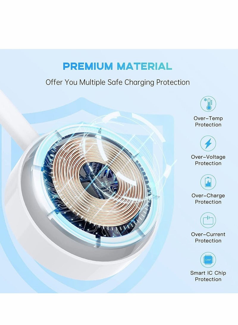 Captaintech Watch Charger Update Version Smart iWatch Wireless USB 6.5 ft/2 m Charging Cable for Apple Series SE/7/6/5/4/3/2/1 Phone 12/11/Pro/Max/XR/XS/XS Max/X Pad Series, White - Image 3