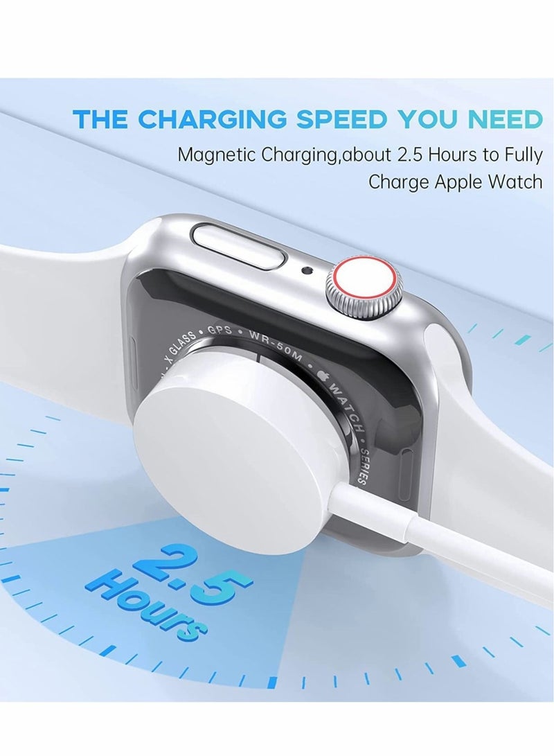 Captaintech Watch Charger Update Version Smart iWatch Wireless USB 6.5 ft/2 m Charging Cable for Apple Series SE/7/6/5/4/3/2/1 Phone 12/11/Pro/Max/XR/XS/XS Max/X Pad Series, White - Image 4