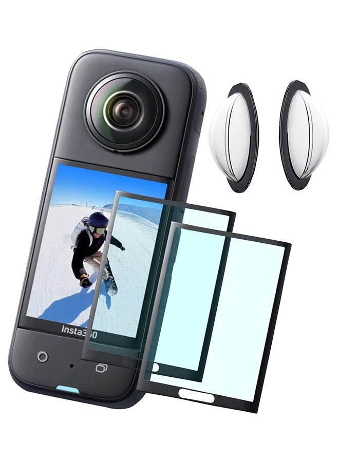 O Ozone Sticky Lens Guards Protector + Flexible Soft Film Screen Protector for Insta360 One X3 Accessories LCD Tempered Glass Panoramic Cameras Accessories - Image 1