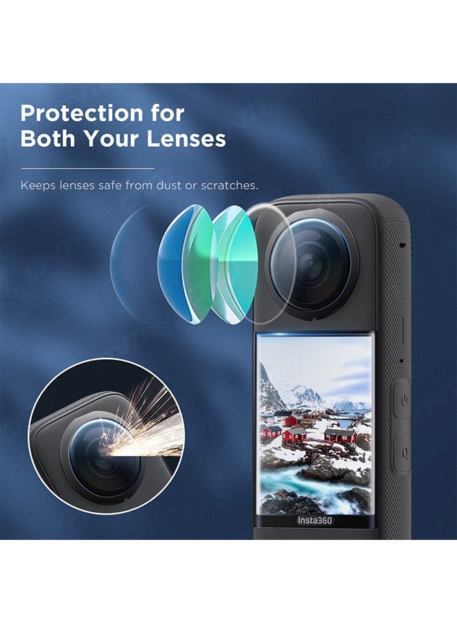 O Ozone Sticky Lens Guards Protector + Flexible Soft Film Screen Protector for Insta360 One X3 Accessories LCD Tempered Glass Panoramic Cameras Accessories - Image 5