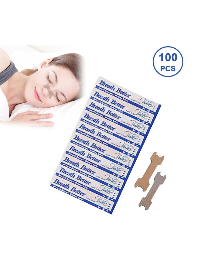 Better Breath 100Pcs Nasal Strips for Reduce Snoring, Breath Easy, Anti Snoring, Improve Sleeping (66*19mm) - Image 1