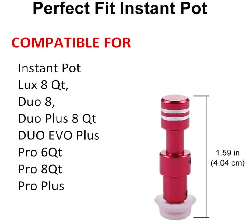 ZoneFly Original Float Valve for Instant Pot Pro 6 Qt 8Qt, Pro Plus, Duo Evo Plus 60, Lux 8 Qt, Duo 8, Duo Plus 8 Qt Replacement Float Valve for Instant Pot with Silicone Seal Ring by Zonefly (2 Pack) - Image 2