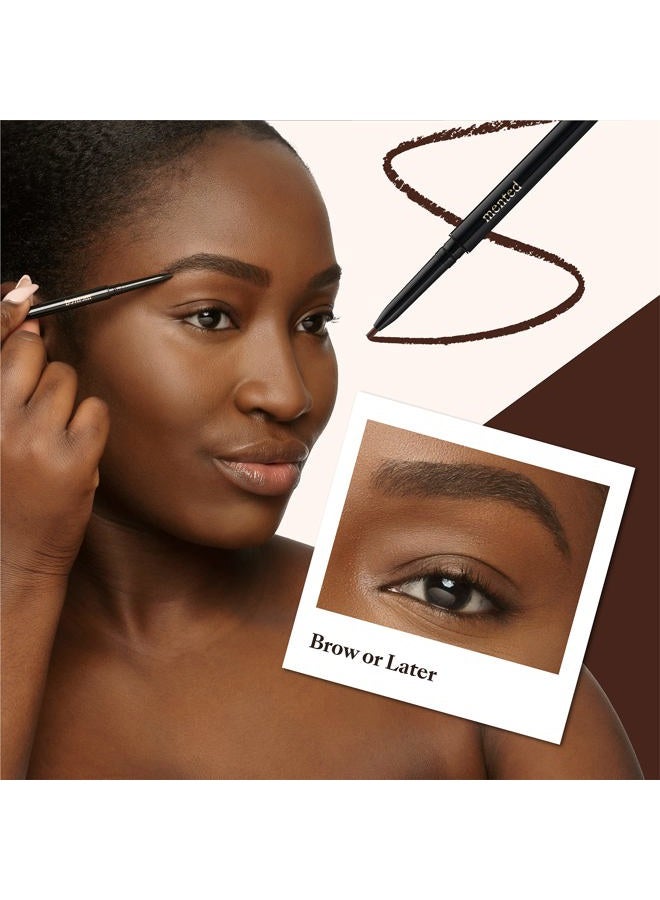 Mented Waterproof Eyebrow Pen with Brush, Brow Pencil & Lash Spoolies for Eyelash Extensions, Eye Brow Pencils for Women, Eyelash Brush & Spoolie Combo, Eyebrow Makeup Tool Set, Brow Or Later (Medium Brown) - Image 2