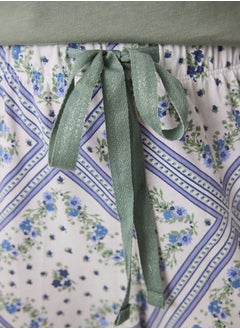 women'secret Cotton Pajamas With Scarf Print  - Image 4