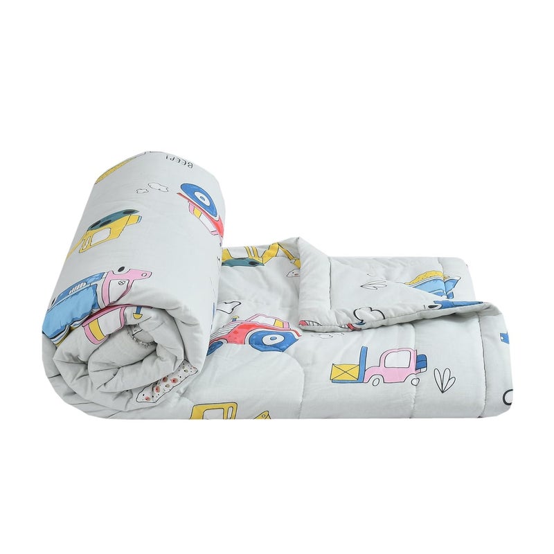 Blenzza Deco™ Glace Cotton Single Bed Reversible Babies 1 Kids Comforter & 1 Single Flat Bed Sheet with 1 Pillow Cover (Design 13) (0 to 8 Years) - Image 2