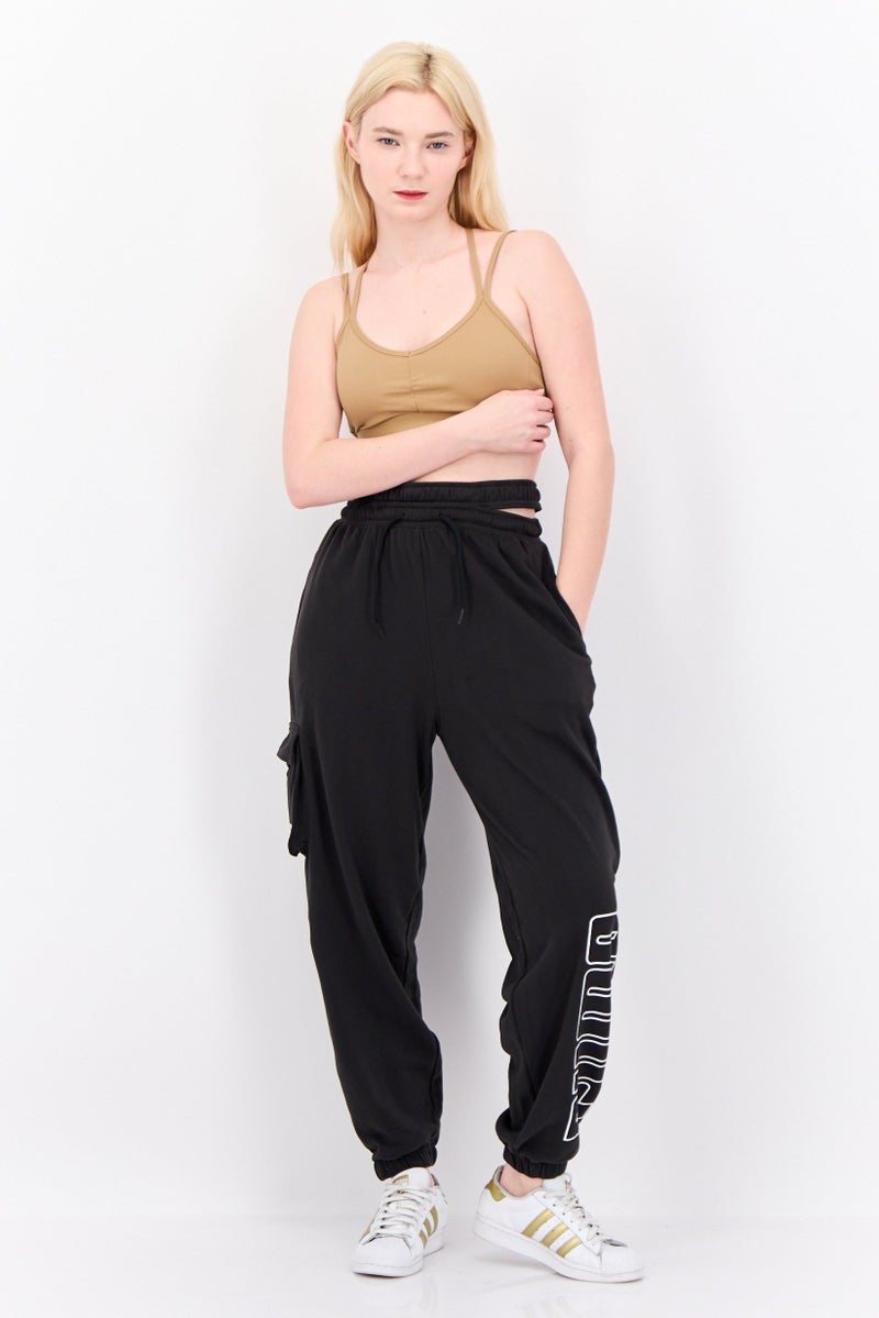 PUMA Women Sportswear Fit Training Sweatpants, Washed Black/White - Image 4
