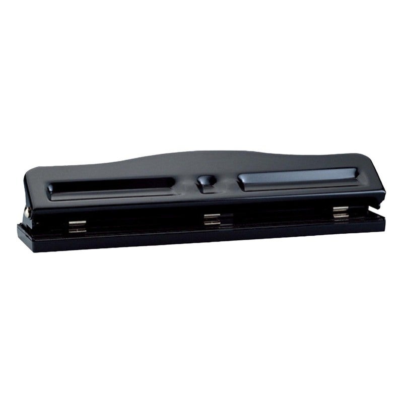 3 Hole Punch Metal Structure Adjustable Spacing 7mm Punching Diameter Manual Puncher - Non Slip Pad Base 3 Hole Paper Punch for Office - Image 1