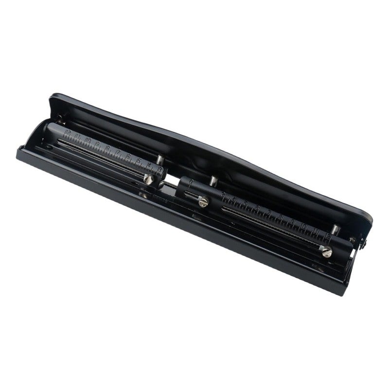 3 Hole Punch Metal Structure Adjustable Spacing 7mm Punching Diameter Manual Puncher - Non Slip Pad Base 3 Hole Paper Punch for Office - Image 4
