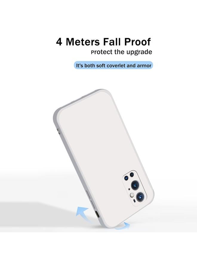S-TOP Case For OnePlus 9 Pro Solid Color Imitation Liquid Silicone Straight Edge Dropproof Full Coverage Protective Case - Image 5