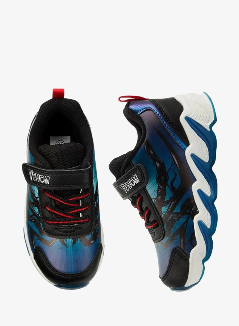 مارفل Boys Venom Print Light-Up Ankle School Sneakers