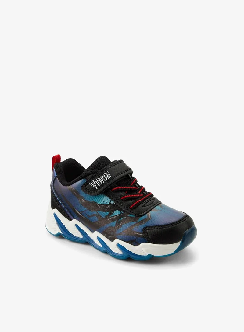 مارفل Boys Venom Print Light-Up Ankle School Sneakers