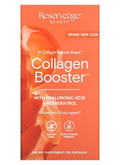 Reserveage Collagen Booster with Hyaluronic Acid & Resveratrol 120 Capsules 