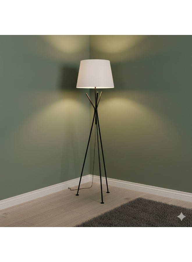 Modern Floor Lamp | Modern And Elegant High Quality Metal Floor Lamp | Color: Black × White | Size: 150x40x40 cm