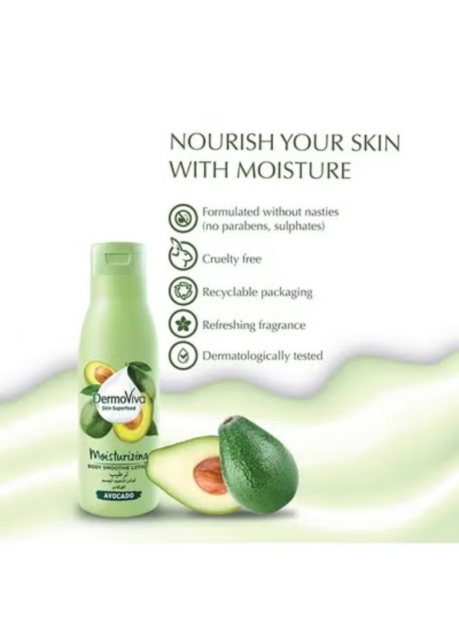 DermoViva Avocado Smoothie Lotion Green 400ml - Image 4