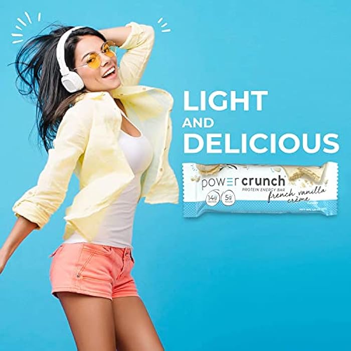 Power Crunch Protein Wafer Bars, High Protein Snacks with Delicious Taste, French Vanilla Creme, 1.4 Ounce (12 Count) - Image 5