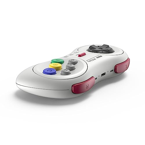 8Bitdo M30 2.4G Wireless Gamepad for Sega Genesis Mini and Mega Drive Mini and Switch with 6-Button Layout (White) - Image 3