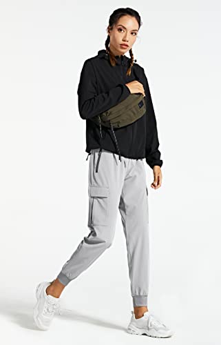 Libin Women's Cargo Joggers Lightweight Quick Dry Hiking Pants Athletic Lounge Casual Travel, Light Gray M - Image 4