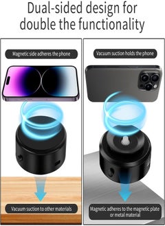 NOAKEEI Vacuum Magnetic Suction Car Phone Holder, Protable & Universal, Strong Suction 360° Mobile Phone Mount for Car, Gym, Kitchen - Compatible with iPhone & Android  - Image 4
