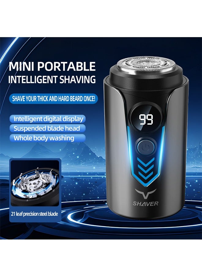 JCB CHIC Electric shaver Mini Electric Razor washable protable low noise beard trimmer rechargeable waterproof men household travel beard shaving machine - Image 1