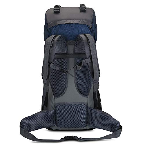 Bseash 60L Internal Frame Waterproof Hiking Camping Backpack with Rain Cover, Large Outdoor Sport Travel Daypack Rucksack - Image 3