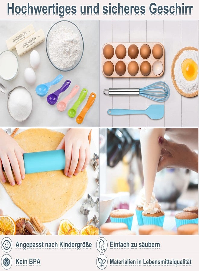 Anpro Complete Kids Cooking and Baking Set - 27 Pcs Includes Aprons for Girls, Chef Hat, Mitt & Utensil to Dress Up Chef Costume Career Role Play for 3-7 Years Boys - Image 4