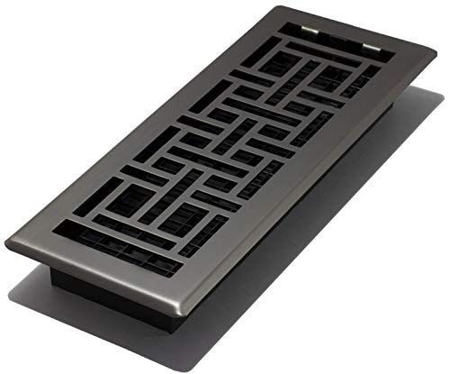 Decor Grates AJH412GM Oriental Floor Register 4x12 Inches Gun Metal 1Pack