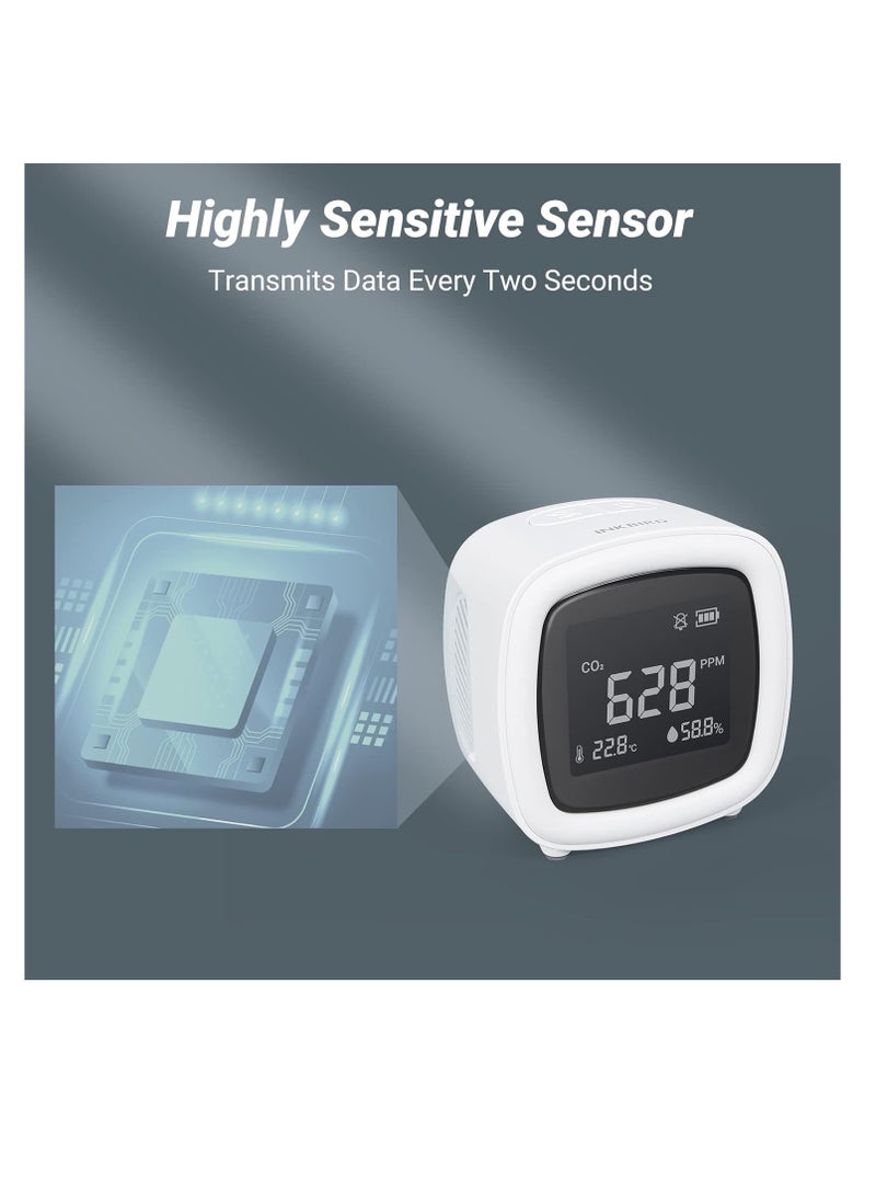 INKBIRD INKBIRD CO2 Monitor, IAQM-068 3 In 1 Air Quality Monitor, Indoor CO2 Detector, Carbon Dioxide Temperature Humidity Meter for Home, Car, Grow Tents, Greenhouses, Office, Gym…  - Image 3