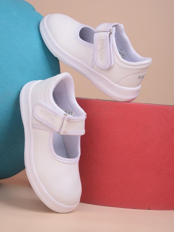 Action School Shoes for Girls-GOG-01-White-5 Age Group (12 Years) - Image 2