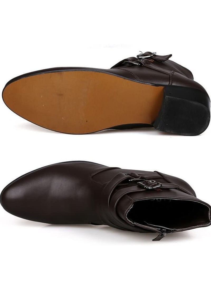 Loquat - High Top Business Casual Wear-resistant Men's Boots - Image 1