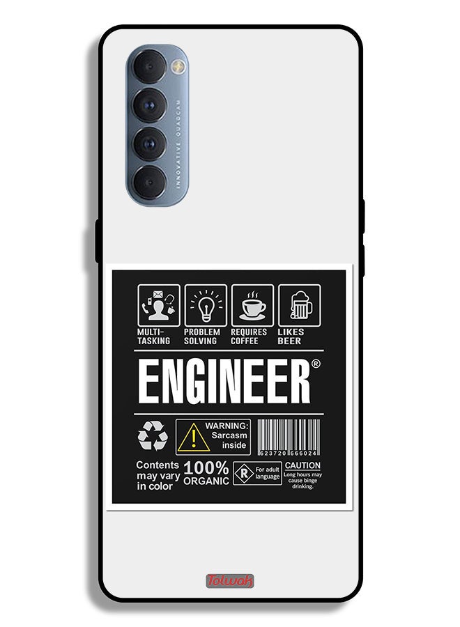 Tolwak Oppo Reno4 Pro 4G Protective Case Cover Engineer Sticker - Image 2