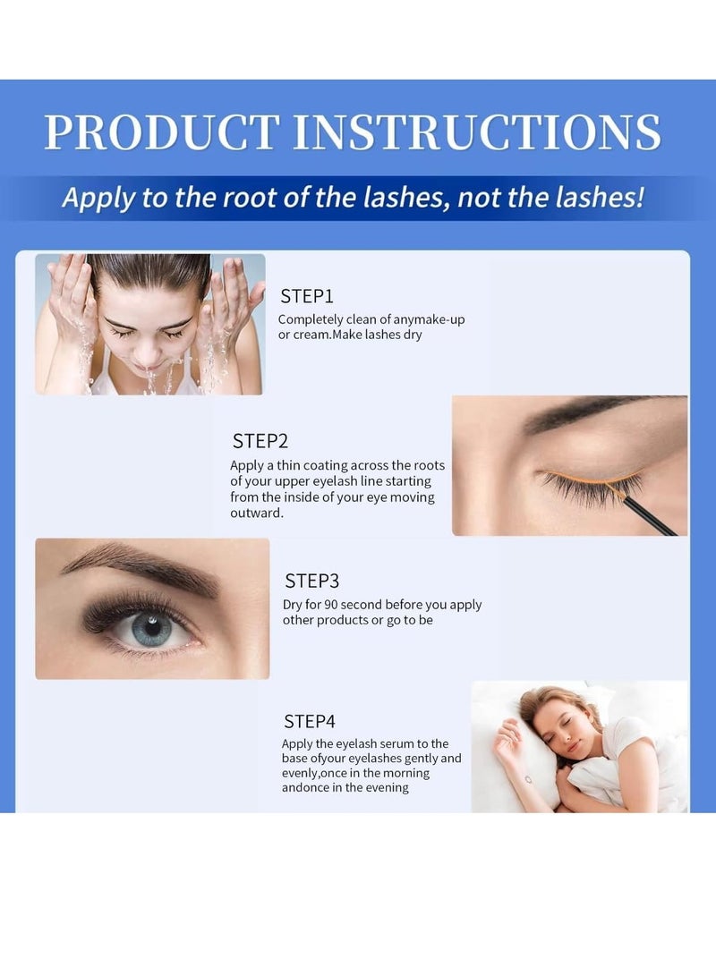 Eyelash Enhancing Serum Gentle Nourishing Lash Serum Enhancing Eyelash Serum for Longer Natural Thicker Fuller Stronger Lashes No Irritating Lash Growth Serum 3ml