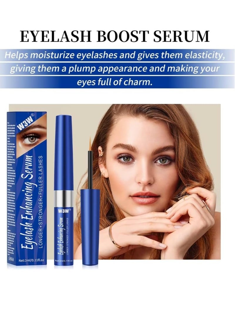 Eyelash Enhancing Serum Gentle Nourishing Lash Serum Enhancing Eyelash Serum for Longer Natural Thicker Fuller Stronger Lashes No Irritating Lash Growth Serum 3ml
