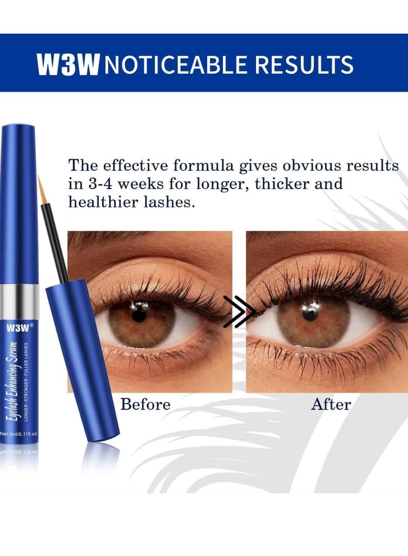 Eyelash Enhancing Serum Gentle Nourishing Lash Serum Enhancing Eyelash Serum for Longer Natural Thicker Fuller Stronger Lashes No Irritating Lash Growth Serum 3ml
