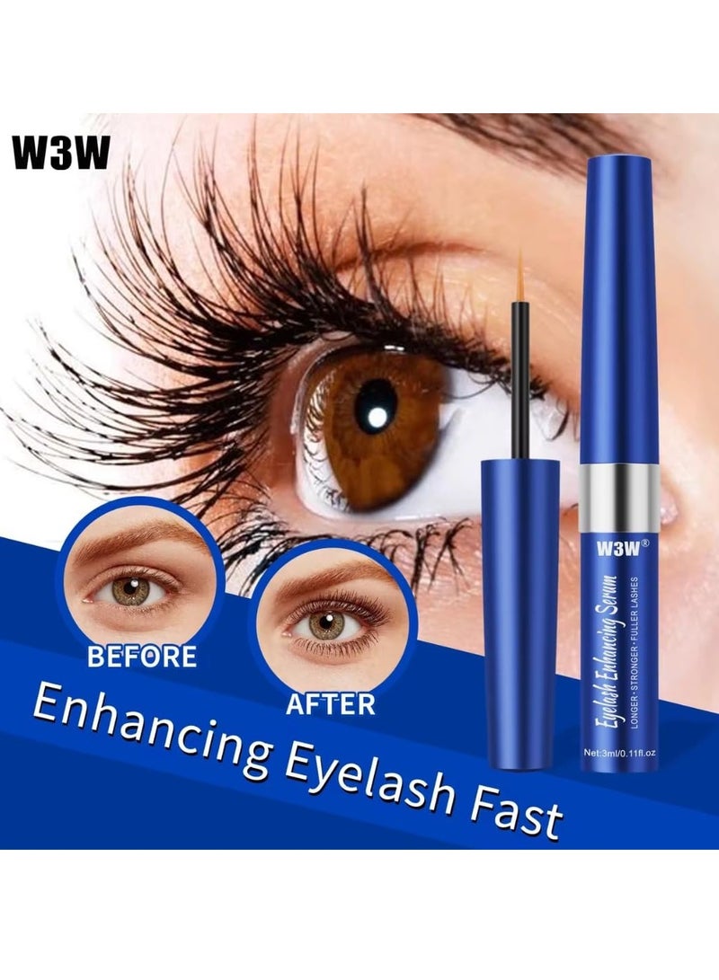 Eyelash Enhancing Serum Gentle Nourishing Lash Serum Enhancing Eyelash Serum for Longer Natural Thicker Fuller Stronger Lashes No Irritating Lash Growth Serum 3ml